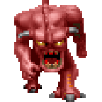 Classic Doom Pinky Demon in Full Pixel Glory