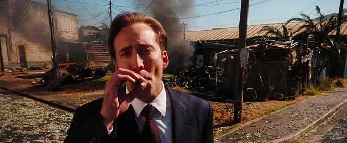 Nicolas Cage Smokes Calmly While Chaos Erupts