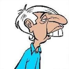 Angry Old Man Cartoon Reaction Face
