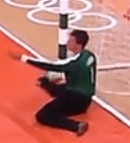 Argentinian Volleyball Player Celebrating
