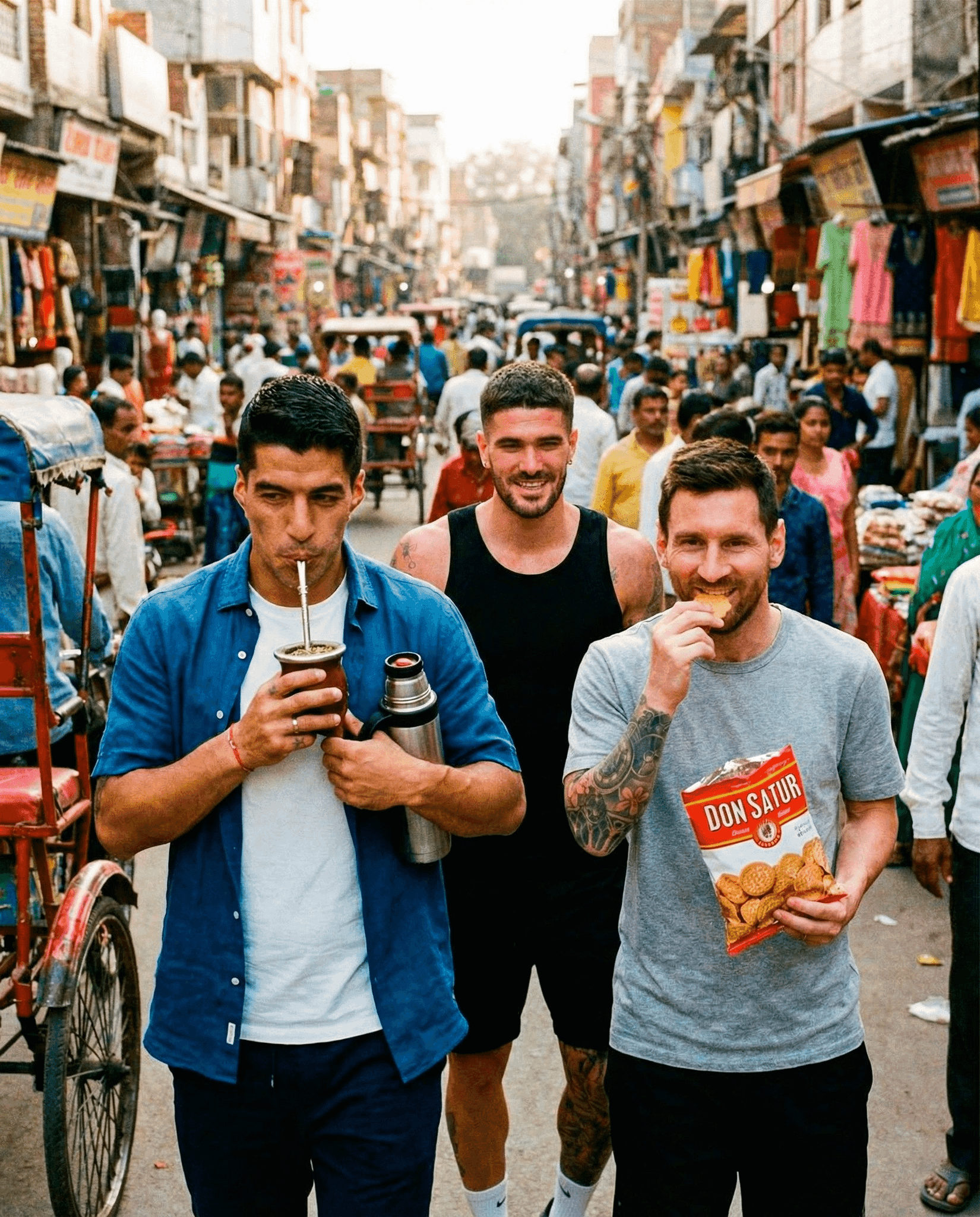 Messi and Suárez Having Mate in India