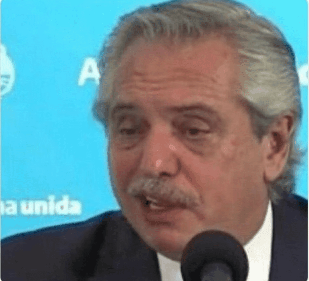 Alberto Fernández Crying