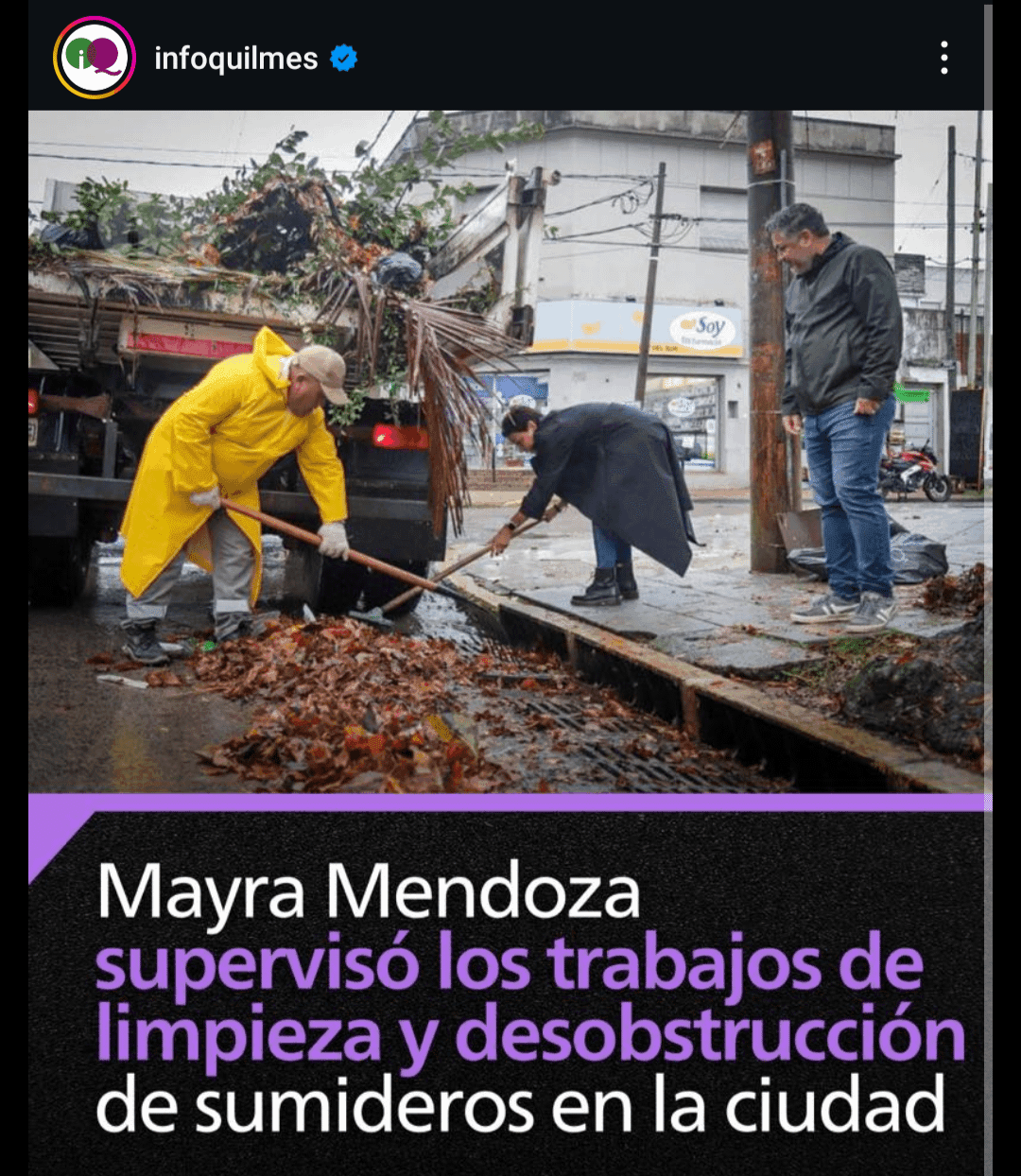 Mayra Mendoza Supervisando Trabajos