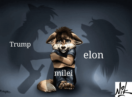 Milei Furry With Trump and Musk Looming
