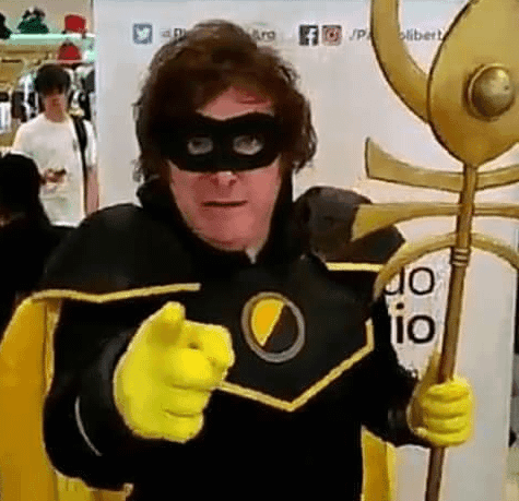 Milei Dressed as Capitán Libertad