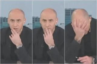 Bald Man Escalates to Full Facepalm