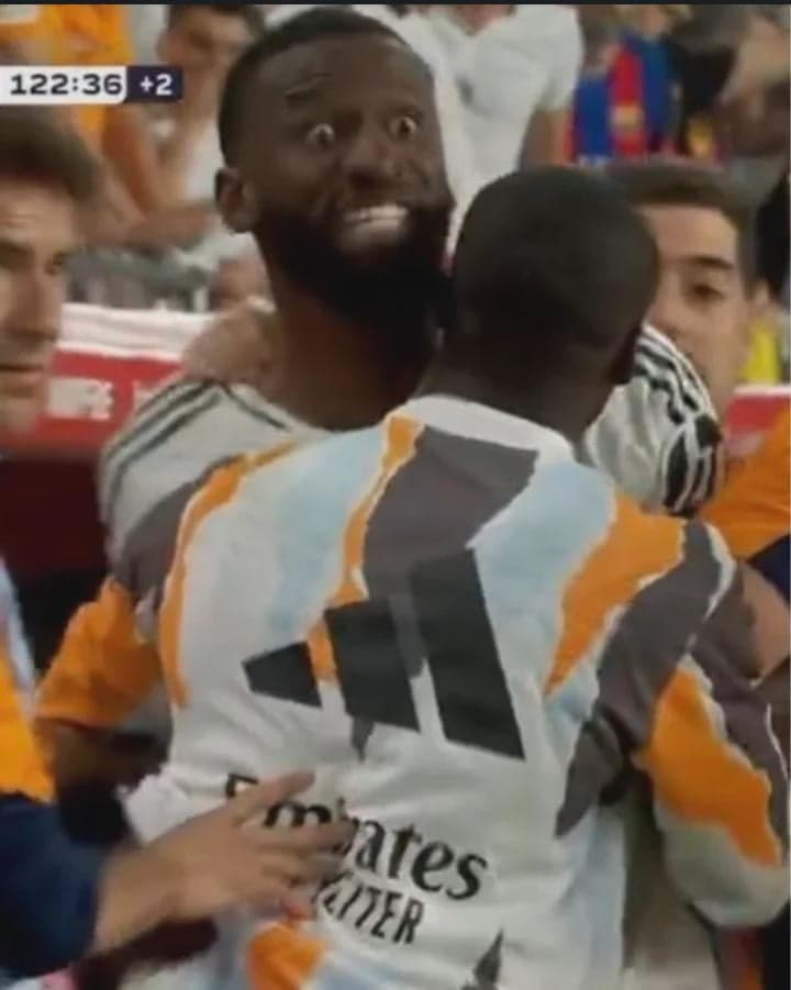 Rudiger Makes His Unhinged Crazy Face