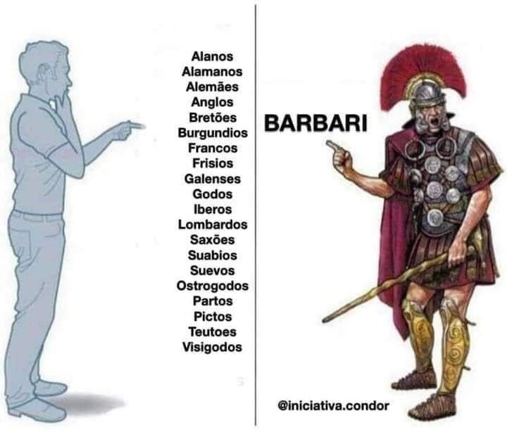 Roman Soldier Labels Everyone Barbarians