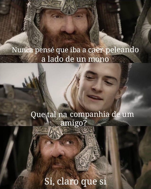 Gimli And Legolas Fighting Side By Side