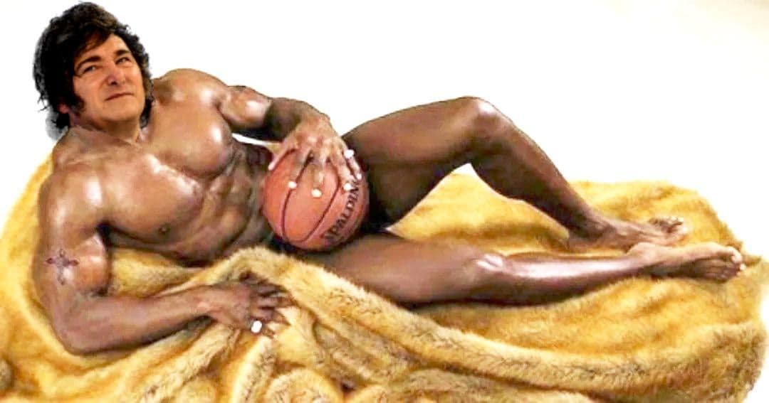 Milei Photoshopped Onto Bodybuilder Holding Basketball