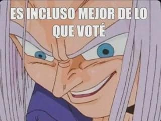 Trunks del Futuro Sonriendo