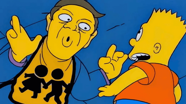 Simpsons Bart Skinner Chalkboard