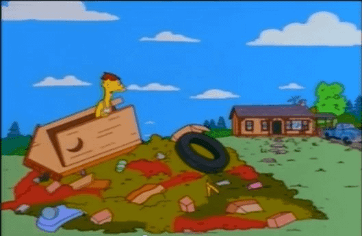 Homero Simpson Escondido en Setos