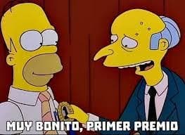 Very Nice First Prize Homer and Burns