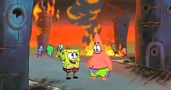 SpongeBob Patrick House Fire