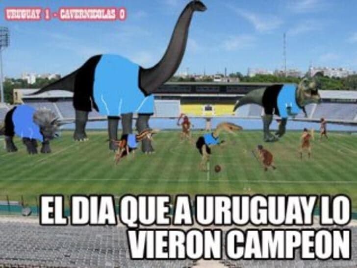 Uruguay Beats Cavemen 1-0 in Ancient Football