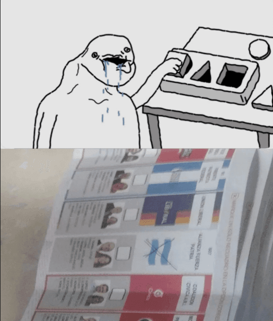 Crying Wojak Casts Argentine Vote